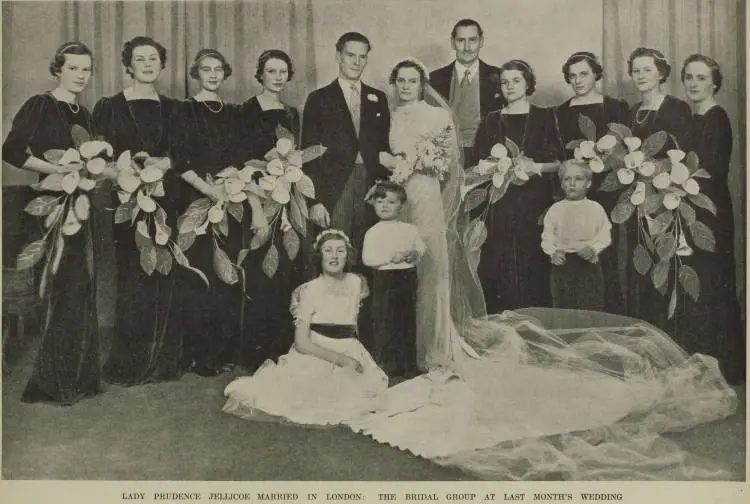 Lady Prudence Jellicoe married in London: the bridal group at last month's wedding