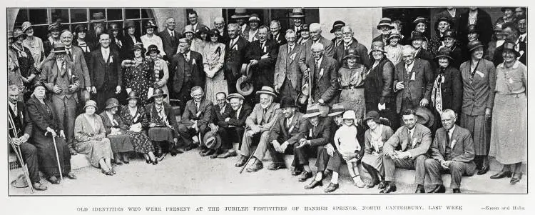 Old identities who were present at the Jubilee festivities of Hanmer Springs, North Canterbury, last week