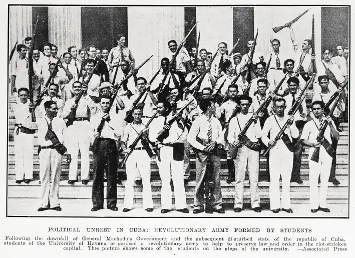 Political unrest in Cuba: revolutionary army formed by students