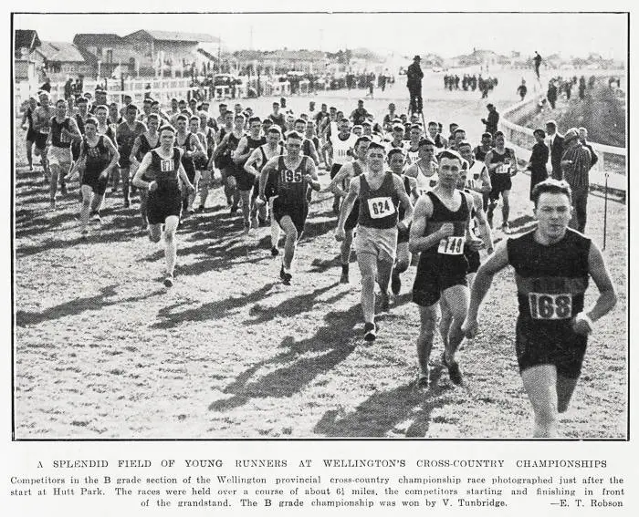 A splendid field of young runners at Wellington's cross-country championships