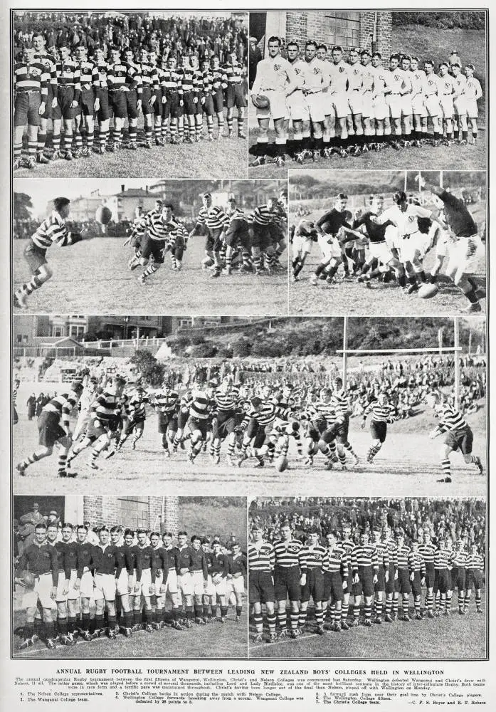 Annual Rugby Football Tournament between leading New Zealand boys' colleges held in Wellington