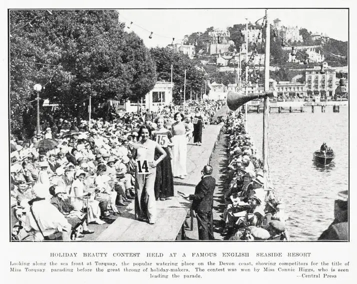Holiday beauty contest held at a famous English seaside resort