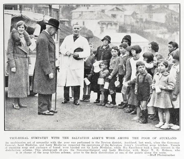 Vice-regal sympathy with the Salvation Army's work among the poor of Auckland