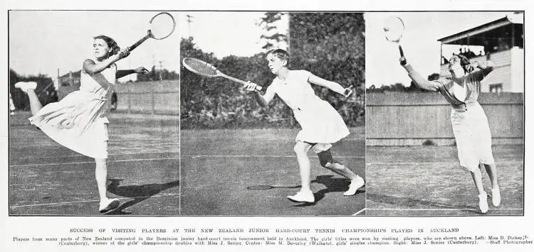 Success of visiting players at the New Zealand junior hard-court tennis championships played in Auckland