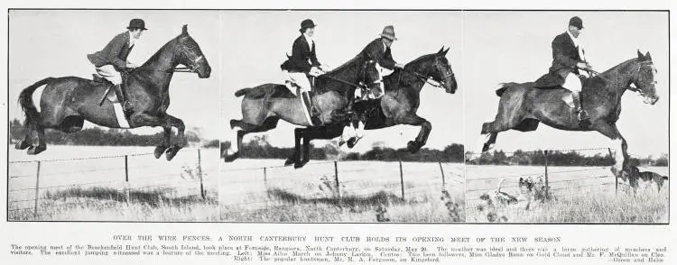 Over the wire fences: a North Canterbury Hunt Club holds its opening meet of the new season