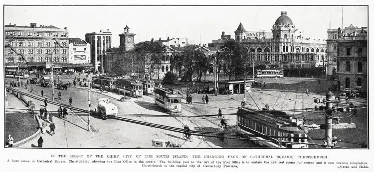 In the heart of the chief city of the South Island: the changing face of Cathedral Square, Christchurch