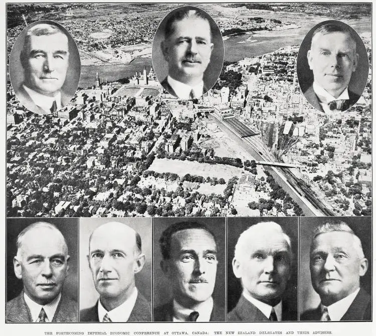 The forthcoming imperial economic conference at Ottawa, Canada: the New Zealand delegates and their advisers