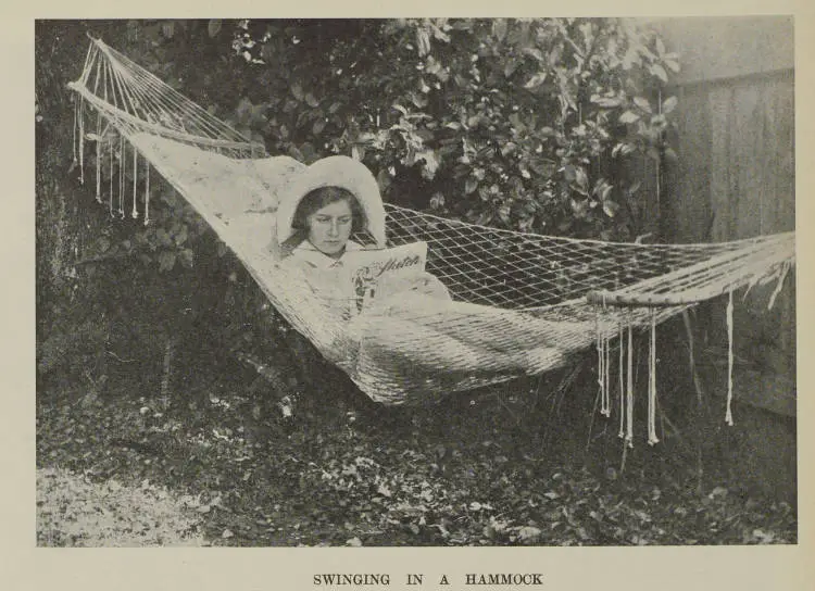 Swinging in a hammock: A cool retreat in the garden on hot summer days