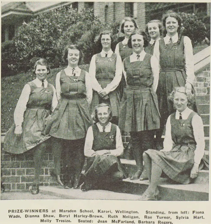 Prize-winners at Samuel Marsden Collegiate School in Karori, Wellington