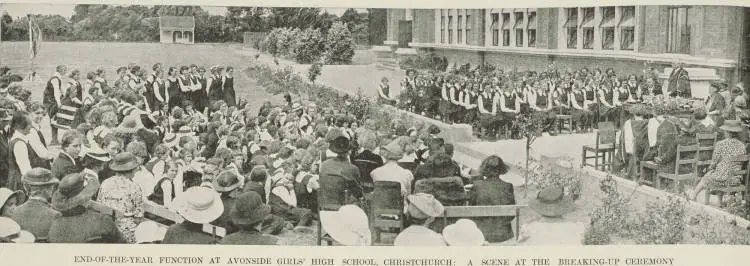 End-of-the-year function at Avonside Girls' High School, Christchurch