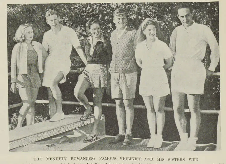 The Menuhin romances: famous violinist and his sisters wed