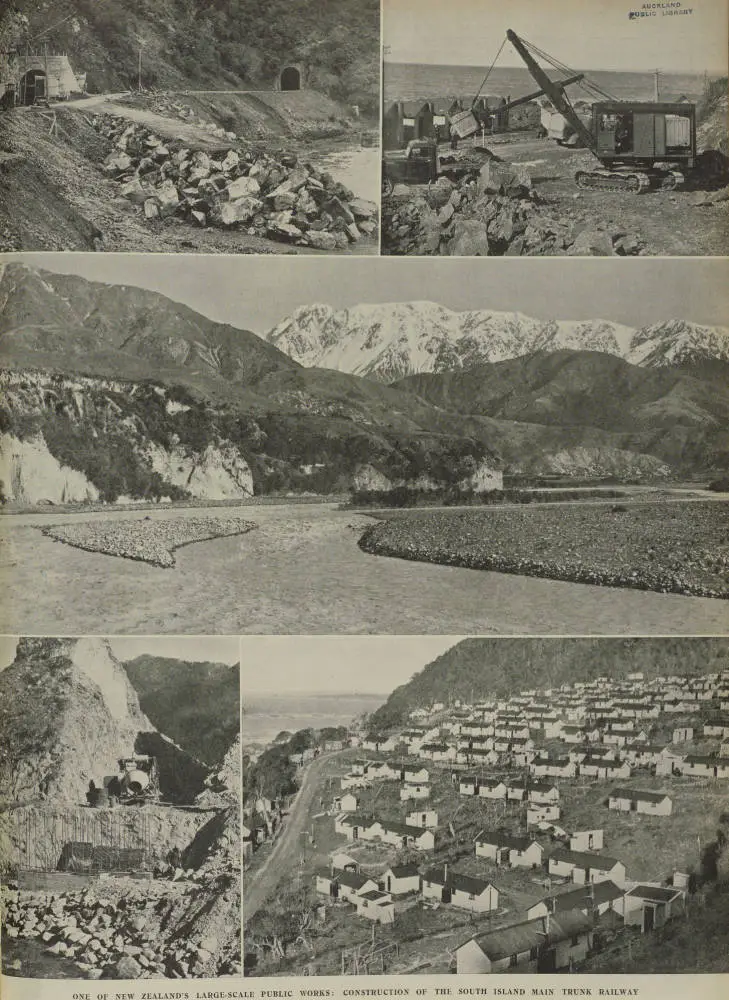 One of New Zealand's large-scale public works: construction of the South Island Main Trunk railway