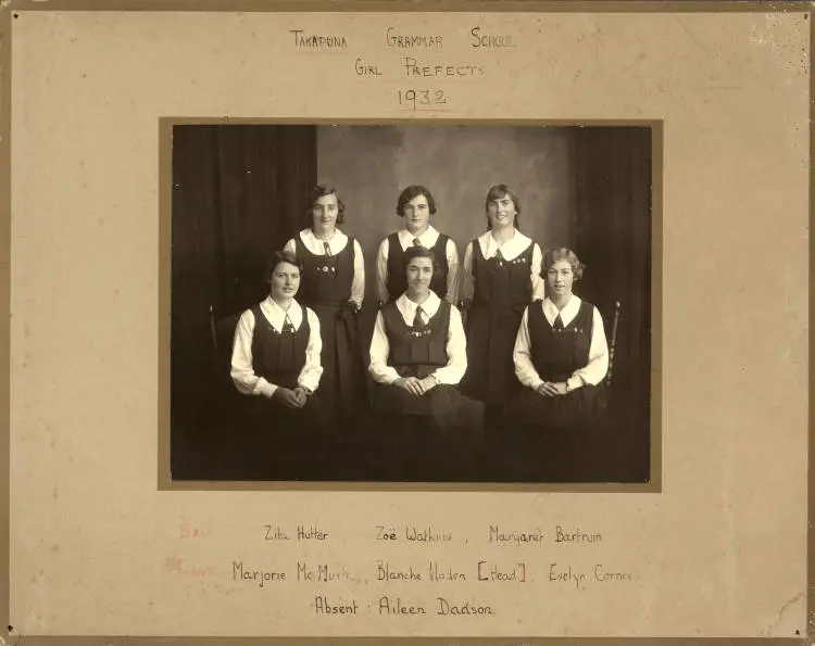 Takapuna Grammar School Prefects (Girls)