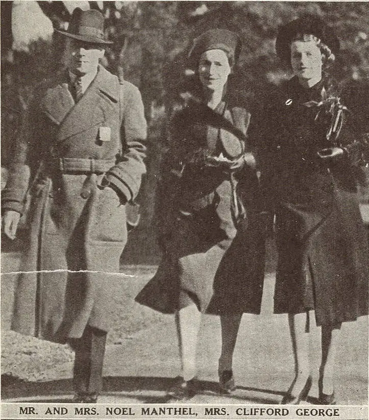 Mr. and Mrs. Noel Manthel, Mrs. Clifford George at Trentham