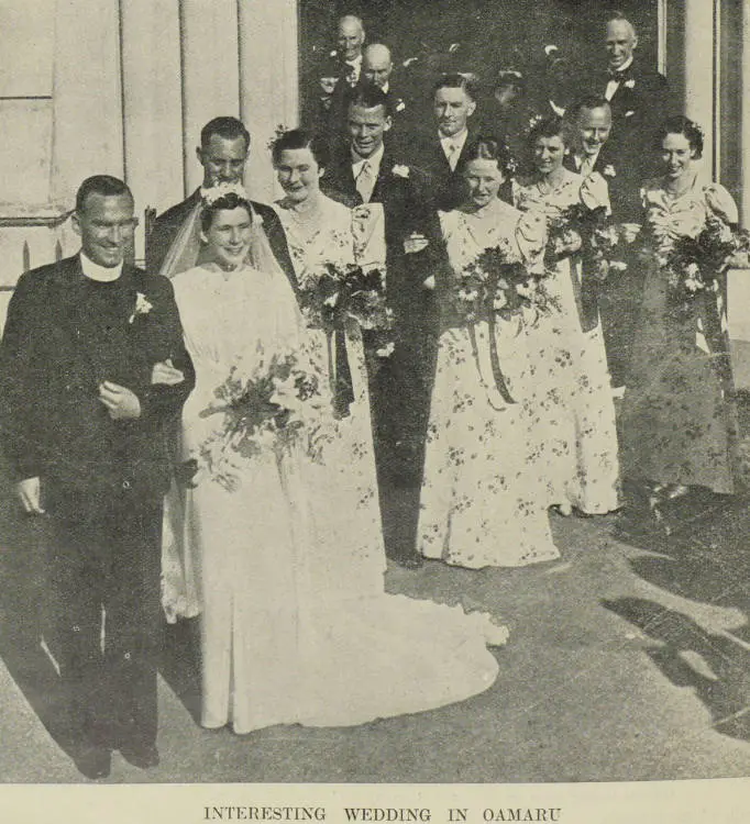 Wedding of Reverend John Mathews and Miss Ella Gray at Oamaru
