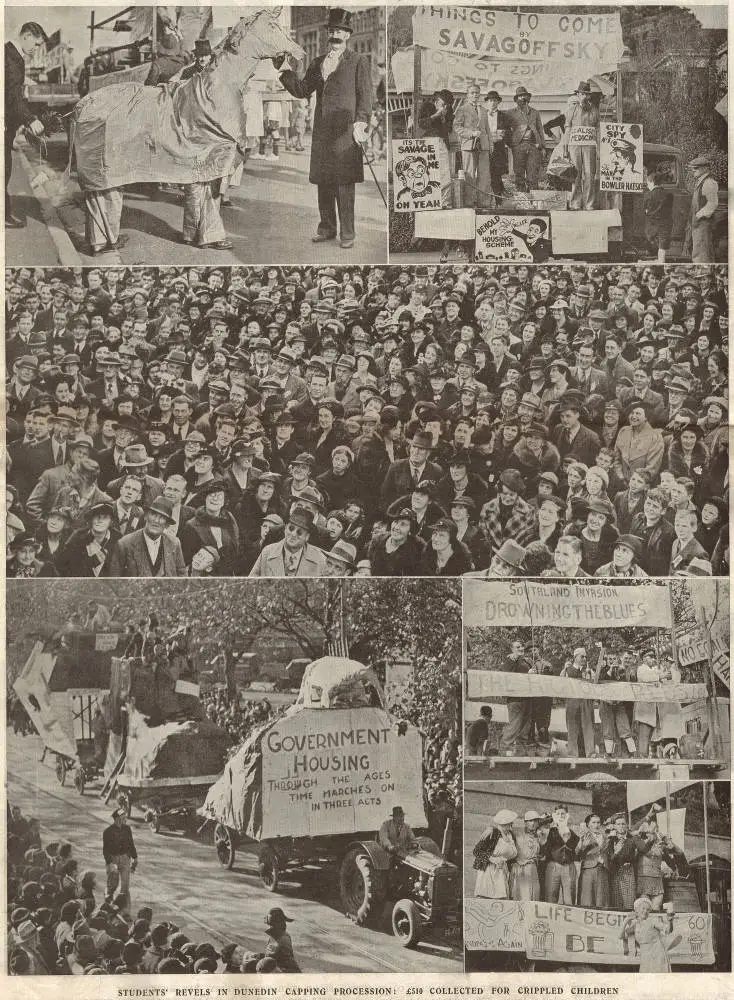 Otago University students in their annual capping day procession