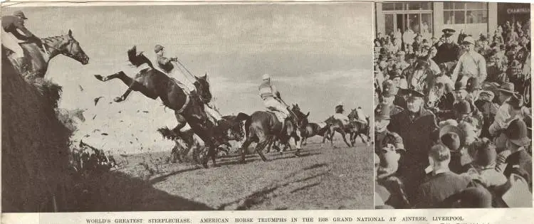 The Grand National Steeplechase at Aintree, Liverpool