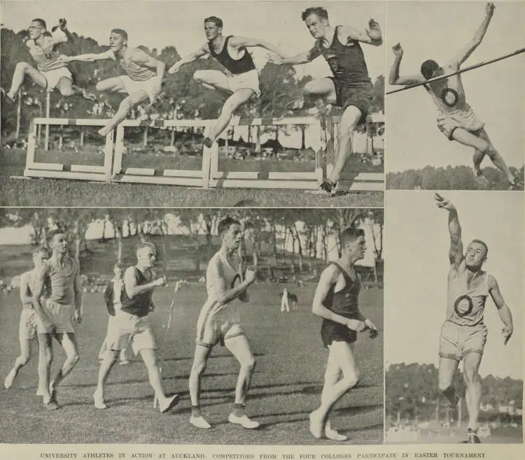 University students from four colleges compete in a sports tournament at Auckland