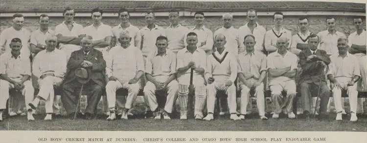 Old Boys' Cricket Teams from Christ's College and Otago Boys' High School