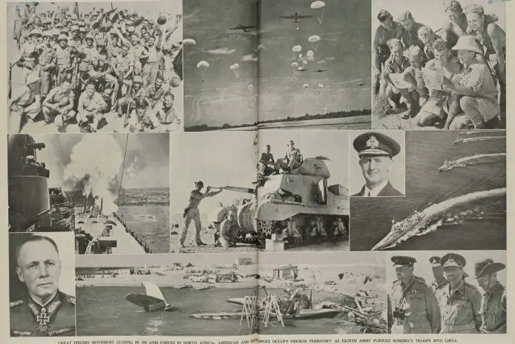 Great pincers movement closing in on Axis forces in North Africa