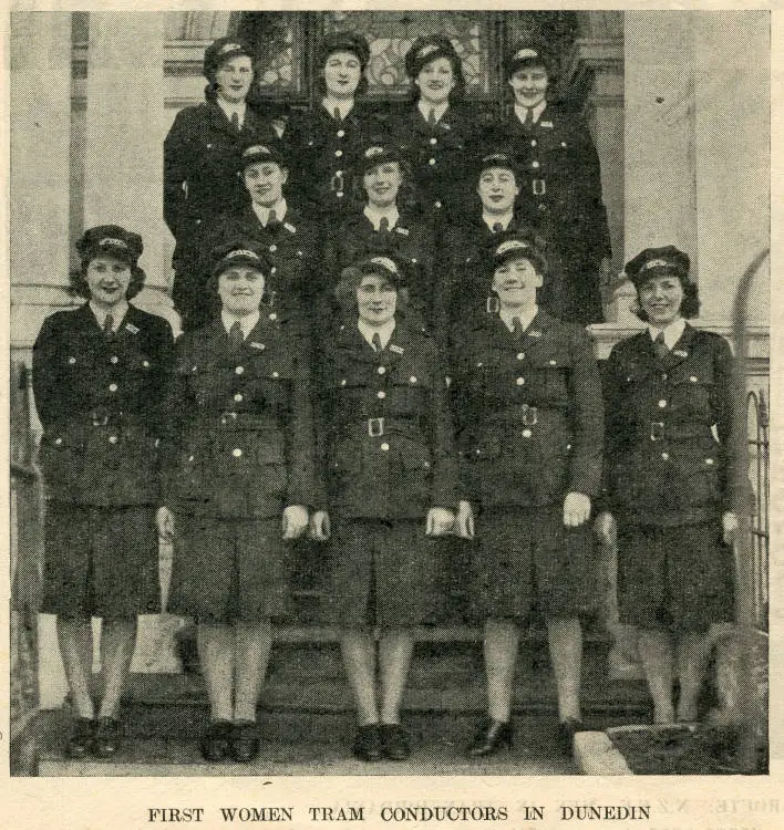 First women tram conductors in Dunedin