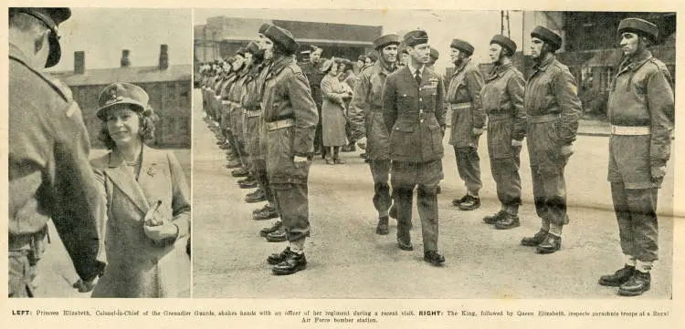 Military inspections by the King and Queen, and Princess Elizabeth