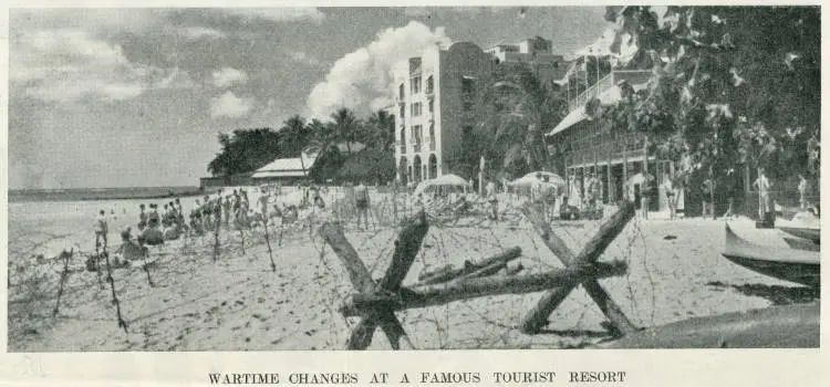 Wartime changes at a famous tourist resort