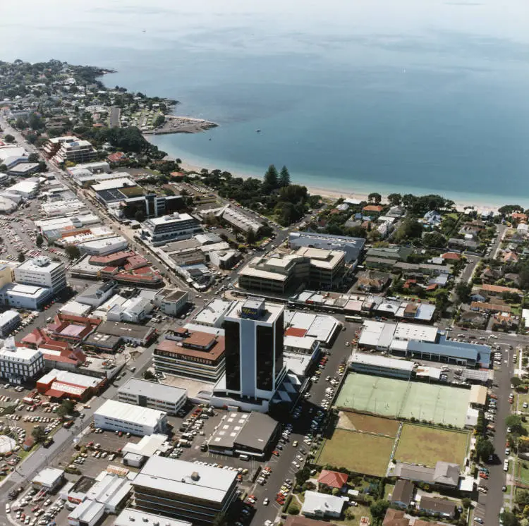 Aerial view of Takapuna.