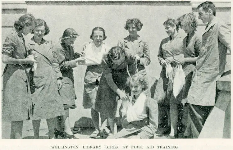 Wellington library girls at first aid training