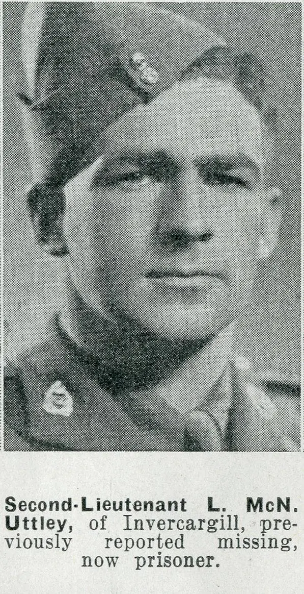 Second-Lieutenant L. McN. Uttley, of Invercargill, previously reported missing, now prisoner