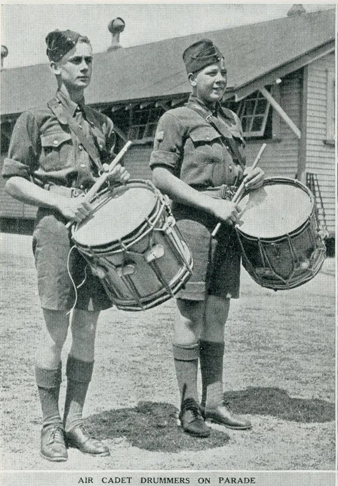 Air cadet drummers on parade