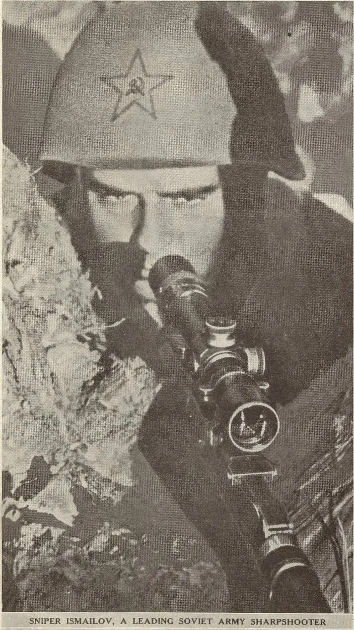 Sniper Ismailov, a leading Soviet army sharpshooter