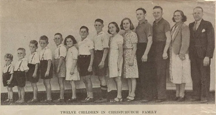 Twelve children in Christchurch family