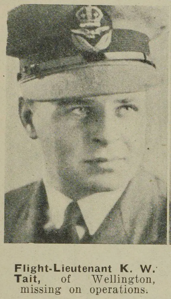 Flight-Lieutenant K. W. Tait, of Wellington, missing on operations