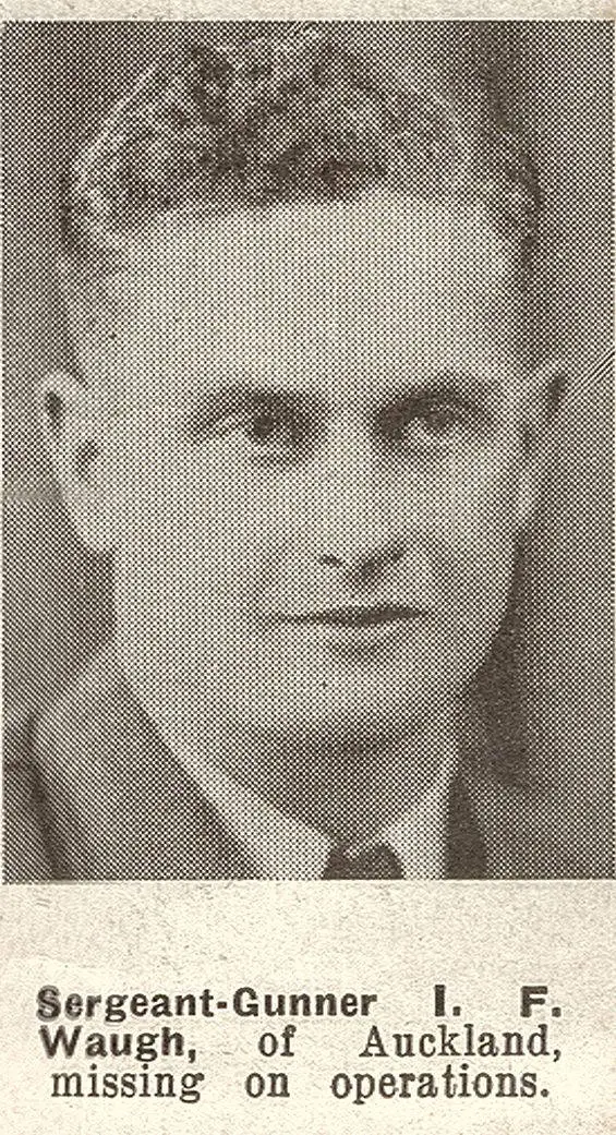 Sergeant-Gunner I. F. Waugh, of Auckland, missing on operations