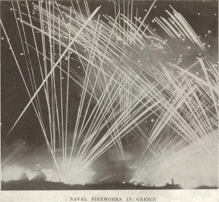 Naval fireworks in Greece