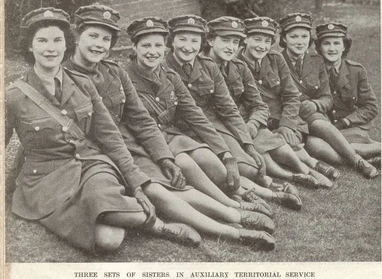 Three sets of sisters in auxiliary territorial service