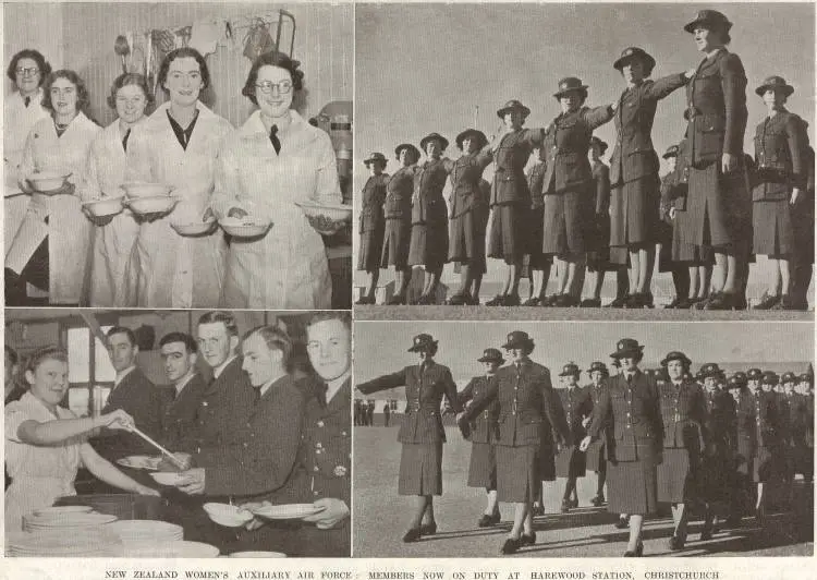 New Zealand Women's Auxiliary Air Force: members now on duty at Harewood Station, Christchurch