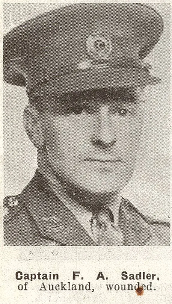 Captain F. A. Sadler, of Auckland, wounded