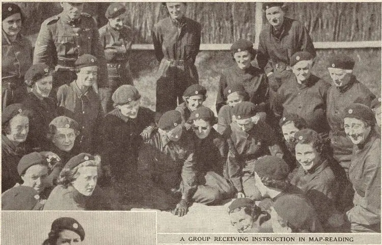 A group receiving instruction in map-reading