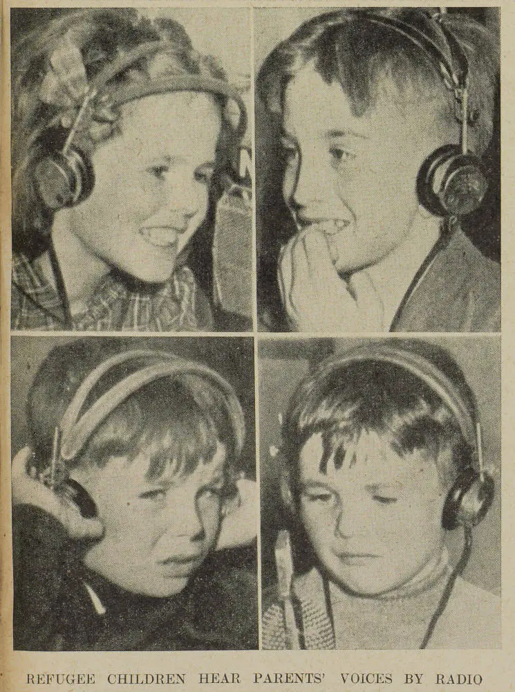 Refugee children hear parents' voices by radio