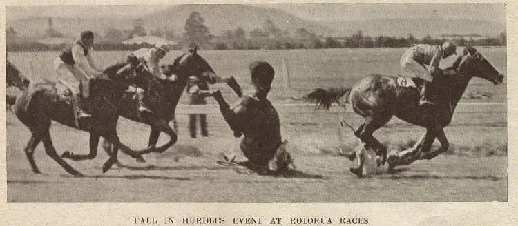 Fall in hurdles event at Rotorua races