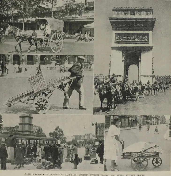 Paris a ghost city as Germans march in: streets without traffic and homes without people