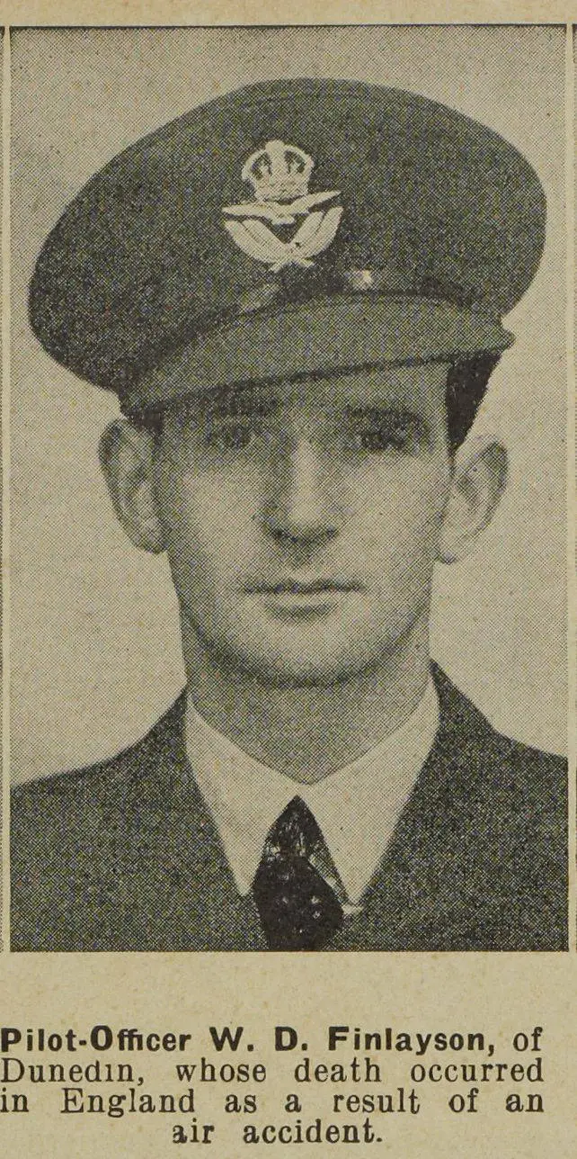 Pilot-Officer W. D. Finlayson, of Dunedin, whose death occurred in England as a result of an air accident