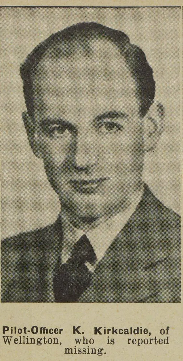 Pilot-Officer K. Kirkcaldie, of Wellington, who is reported missing