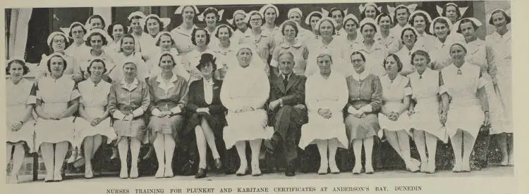 Nurses training for Plunket and Karitane certificates at Anderson's Bay, Dunedin