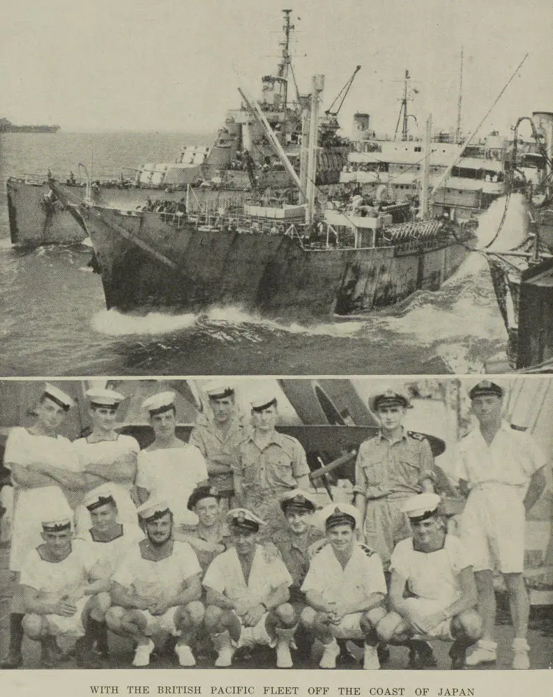 With the British Pacific Fleet off the coast of Japan