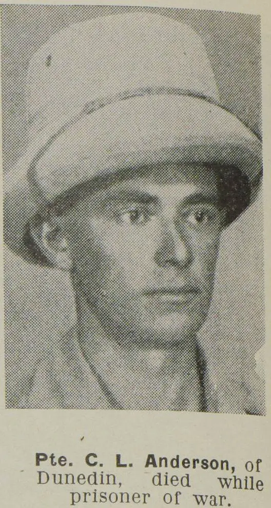 Pte. C. L. Anderson, of Dunedin, died while prisoner of war