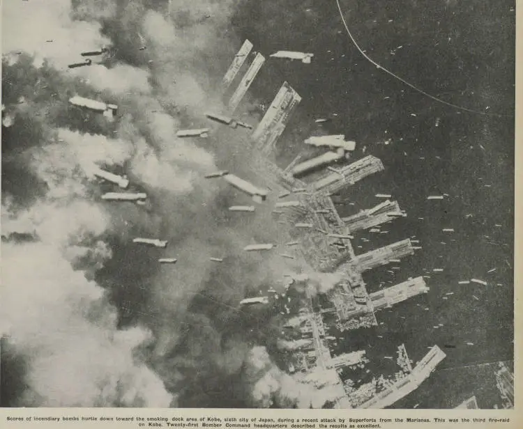 Great bombing offensive against Japan: American Superforts rain bombs on large enemy cities