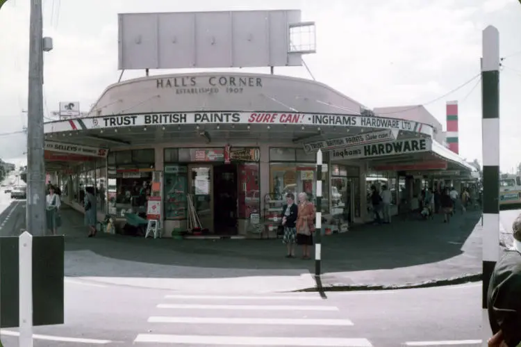 Ingham's Hardware Store, Hall's Corner, Takapuna.